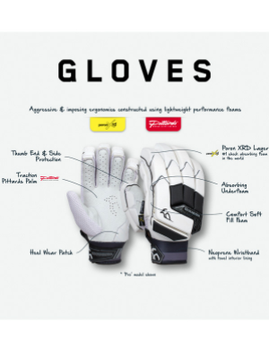 Kookaburra Shadow 3.3 Batting Gloves LEFT-HANDED
